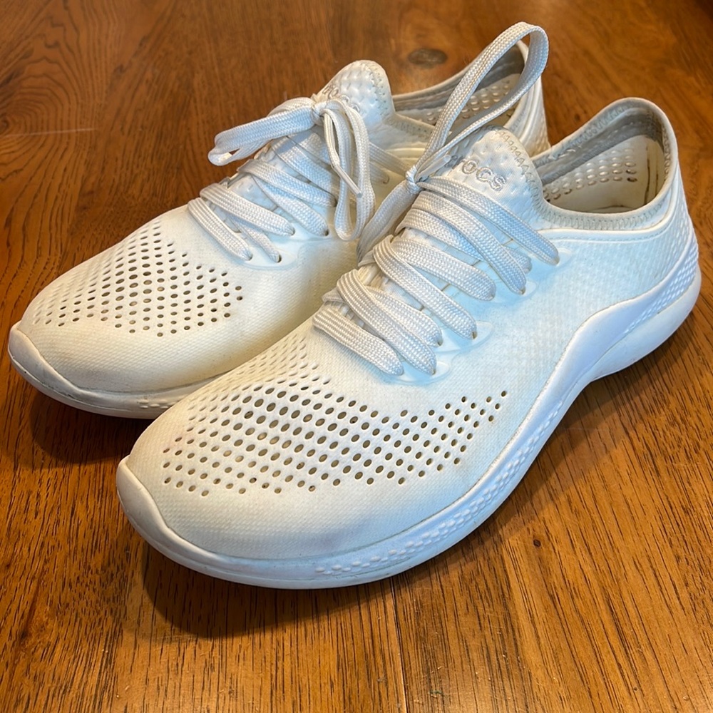 White croc sneakers for women